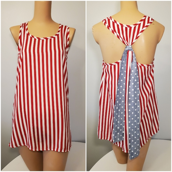 twenty second Tops - New TWENTY SECOND 22ND Brand Red White & Blue Tank